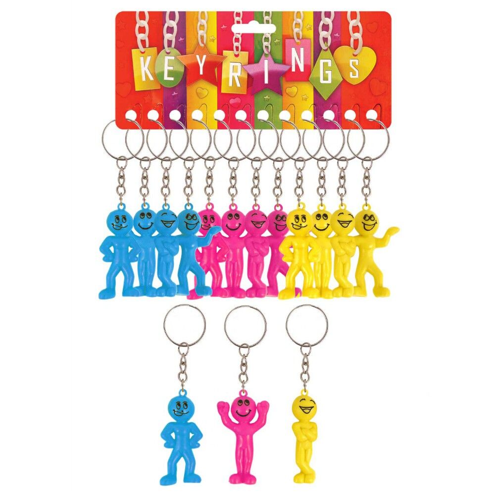 Wooden keyring clown with blue hair Studio Accessori